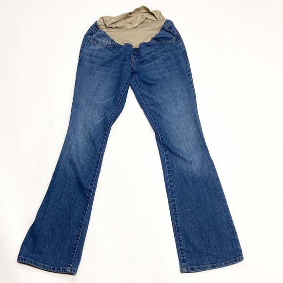 Old Navy Maternity Boot Cut Smooth Full Panel Medium Wash Comfy Maternity Jeans - Picture 3 of 14